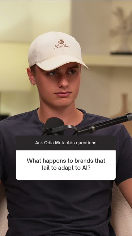 Oskar from ODIA in the podcast studio, asked what happens to brands that fail to adapt to AI